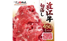 【ふるさと納税】A-B13 近江牛切落し 450g（箱なしエコ包装）いろは精肉店 牛 牛肉 国産 和牛 ブランド牛 赤身 焼肉 焼き肉 炒め物 煮物 