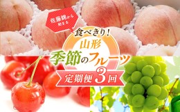 【ふるさと納税】【2024年先行予約 定期便3回】 佐藤錦から始まる食べきり！山形季節のフルーツ定期便 FSY-0573