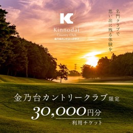 【ふるさと納税】【 30,000円 分】 金乃台カントリークラブ 限定 利用チケット 10,000円 × 3枚 ゴルフ クラブ ゴルフ場 プレー券 利用券