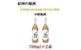 【ふるさと納税】中野梅酒 なかのうめしゅ14度 720ml×2本紀州の地酒　