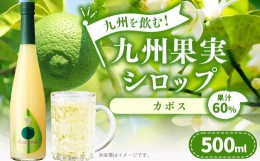 【ふるさと納税】九州を飲む！九州果実 シロップ カボス 500ml 1本 約25杯分 フルーツ 果物 ジュース