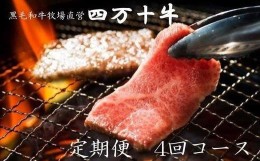 【ふるさと納税】21-274．黒毛和牛牧場直営　-四万十牛-　定期便4回