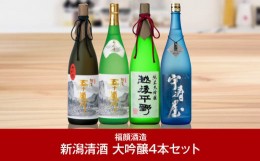 【ふるさと納税】大吟醸（1,800ml）飲み比べ4本セット 1.8L 一升瓶 日本酒 新潟清酒 [福顔酒造]【096P001】