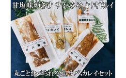 【ふるさと納税】丸ごと食べられる鮭、サバ、カレイセット 【 甘塩 味噌漬け 一夜干し つまみ おかず 時短 鮭 サバ カレイ 佐々木食品 I4