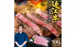 【ふるさと納税】D15 近江牛 ロース ステーキ 2枚500g （250gｘ2枚） 本多商店 牛 牛肉 国産 和牛 ブランド牛 赤身 炒め物 煮物 ギフト 