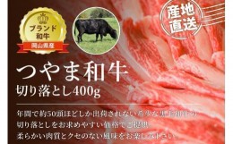 【ふるさと納税】HN14【岡山県産黒毛和牛】つやま和牛切り落とし400g