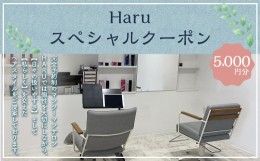 【ふるさと納税】＜Haruスペシャルクーポン 5,000円分＞翌月末迄に順次出荷 利用券 クーポン 美容室 ヘアカット マンツーマンサロン