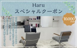 【ふるさと納税】＜Haruスペシャルクーポン 10,000円分＞翌月末迄に順次出荷 利用券 クーポン 美容室 ヘアカット マンツーマンサロン