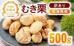 【ふるさと納税】【訳あり】低温熟成栗 国産むき栗 500g 糖度2〜3倍  西都市産【先行予約】＜1.1-19＞　