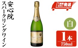 【ふるさと納税】安心院スパークリングワイン 白(750ml)酒 お酒 ワイン 白ワイン スパークリングワイン アルコール 飲料 ぶどう 葡萄【10