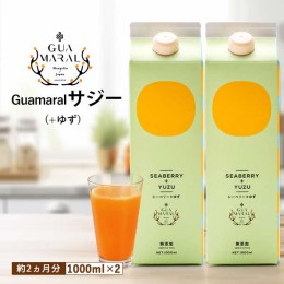 【ふるさと納税】 サジージュース+ゆず 1000ml×2本セット サジー シーベリー 沙棘 グアマラル 健康ドリンク 健康 美容 栄養 果汁 鉄分補