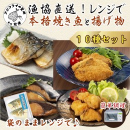 【ふるさと納税】漁協直送！レンジで本格焼き魚と揚げ物10種セット【C3-018】