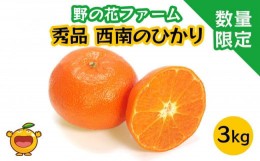 【ふるさと納税】【先行予約・数量限定】野の花ファーム 秀品 西南のひかり 3kg みかん ミカン オレンジ 柑橘類 果物 フルーツ 大分県産 