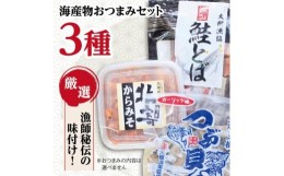 【ふるさと納税】お酒がすすむ!漁師がオススメする海産物おつまみセット(3種)＜AT-001＞【1404984】