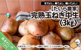 【ふるさと納税】完熟玉ねぎ　中生3ｋｇ