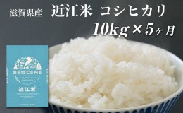 【ふるさと納税】令和5年産　滋賀県豊郷町産　近江米 コシヒカリ　10kg×5ヶ月