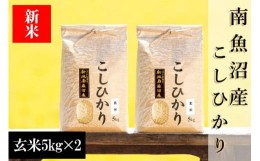 【ふるさと納税】【予約】【令和6年産 新米】南魚沼産コシヒカリ（玄米）【5kg×2袋】新潟県 特A地区の美味しいお米。