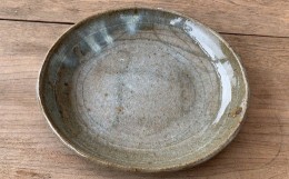 【ふるさと納税】【仲哀焼鏡山窯元】パスタ皿 みかん灰 (直径 21.5cm / 高さ 4cm) 皿 陶器 陶磁器 食器