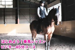 【ふるさと納税】はじめよう！乗馬レッスン・ビジター45分コース｜東北 宮城 仙台 チケット クーポン 入場券 体験 レジャー [0091]