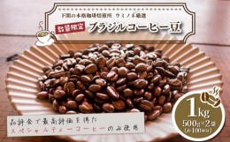 【ふるさと納税】【中挽き】 訳あり コーヒー豆 1kg ( 500g × 2袋 ) 数量限定 ブラジル 珈琲 自家焙煎 下関 山口 再入荷 2024年度入荷分