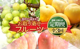 【ふるさと納税】《先行予約 令和6年8月上旬発送開始 定期便》8月から始まる お取り寄せフルーツ（白桃 黄桃 シャインマスカット） FSY-0