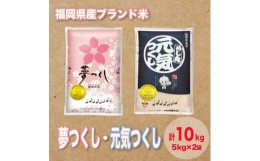 【ふるさと納税】福岡県産ブランド米セット(合計10kg)【1411256】