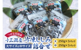 【ふるさと納税】[青森県十三湖産] 冷凍しじみ 大サイズと中サイズ・2種類の詰め合わせセット｜青森 つがる市特産 みそ汁 味噌汁 大和し