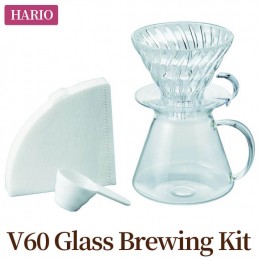 【ふるさと納税】HARIO V60 ガラスのコーヒードリッパーセット「V60 Glass Brewing Kit」［S-VGBK-02-T］｜ハリオ 耐熱 ガラス 器 キッチ