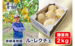 【ふるさと納税】【2024年先行予約】新潟特産 幻の洋梨ル・レクチェ 贈答用 2kg（5〜7玉）《11月下旬から出荷》ルレクチェ 西洋梨 新潟県