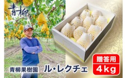 【ふるさと納税】【2024年先行予約】新潟特産 幻の洋梨ル・レクチェ 贈答用 4kg（9〜11玉）《11月下旬から出荷》ルレクチェ 西洋梨 ギフ