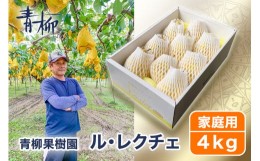 【ふるさと納税】【2024年先行予約】新潟特産 幻の洋梨ル・レクチェ 家庭用 4kg（9〜11玉）《11月下旬から出荷》ルレクチェ 西洋梨 果物 