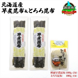 【ふるさと納税】北海道産 昆布 2種セット 棹前早煮昆布 100g×2袋 とろろ昆布 180g×1袋 計380g 昆布 こんぶ 棹前昆布 さおまえ 根昆布 