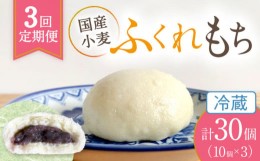 【ふるさと納税】【3回定期便】 国産 小麦の ふくれもち （ 冷蔵 ）  計30個   ベーグル 冷蔵 国産小麦 多治見市/ひとてま屋   [TDS002]