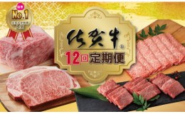 【ふるさと納税】【定期便】 佐賀牛食べ尽くし12回（毎月）お肉の定期便 (12ヶ月連続お届け)  佐賀牛 牛肉 赤身 A5 さが 牛 ロース ステ