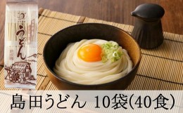 【ふるさと納税】167.島田うどん《大》 10袋（40食分） うどん 乾麺 島田麺 島田うどん しまだ麺 しまだうどん 大容量