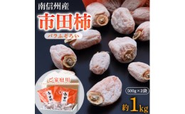 【ふるさと納税】＜ 南信州産 ＞ 市田柿 (バラふぞろい)約 1kg ( 500g パック × 2袋 )_ 柿 干し柿 干しがき 果物 フルーツ 干柿 おやつ 