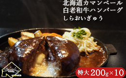 【ふるさと納税】道産和牛カマンベールチーズハンバーグ（200g）10個入り 【 ふるさと納税 人気 おすすめ ランキング 北海道産 和牛 ダブ