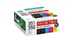 【ふるさと納税】エコリカ【キャノン用】 BCI-351+350/5MP互換リサイクルインク　5色パック（型番：ECI-C351-5P）