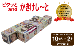 【ふるさと納税】ピタッとandかきけし〜と (白)10枚入り×2本セット 【島根県 雲南市 簡単 便利 書ける 消せる シート 何度も】