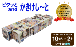 【ふるさと納税】ピタッとandかきけし〜と (透明)10枚入り×2本セット 【島根県 雲南市 簡単 便利 書ける 消せる シート 何度も】