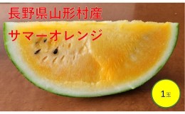 【ふるさと納税】3201 長野県山形村産 すいか「サマーオレンジ」 1玉（9kg前後）