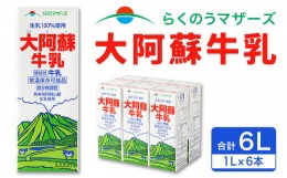 【ふるさと納税】大阿蘇 牛乳 1L 紙パック 6本入 合計6L ミルク 成分無調整 