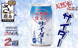 【ふるさと納税】天然水仕立てサイダー 【350ml缶×24本入】×2ケース【飲み切りサイズ】サイダー 箱買い B-660