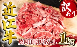 【ふるさと納税】訳あり 近江牛 焼肉用 切り落とし 1000g 冷凍 黒毛和牛 ( 和牛 切り落し ブランド牛 牛肉 和牛 三大和牛 近江牛 惣菜 お