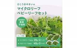 【ふるさと納税】932 マイクロリーフミックス【20g】＆ベビーリーフミックス【40g】健康野菜の食べ比べセット