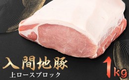 【ふるさと納税】入間地豚　上ロースブロック　1kg【1392108】