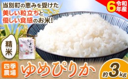 【ふるさと納税】[0.5-234]【令和6年産先行予約】精米ゆめぴりか3kg