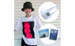 【ふるさと納税】大山忠作「華炎」TシャツMサイズ+「牡丹」マスク+「滝桜」「白牡丹」クリーニングクロスセット【民報印刷】