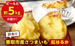 【ふるさと納税】＜ 訳あり ＞ 香取市産 さつまいも 紅はるか 約5kg ×1 _ サツマイモ さつま芋 焼き芋 べにはるか 送料無料 【1421682】