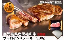 【ふるさと納税】鹿児島県産5等級黒毛和牛サーロインステーキ300g(水迫畜産/010-544)23-GP5 国産 肉 牛 和牛 ステーキ 霜降り ギフト 贈